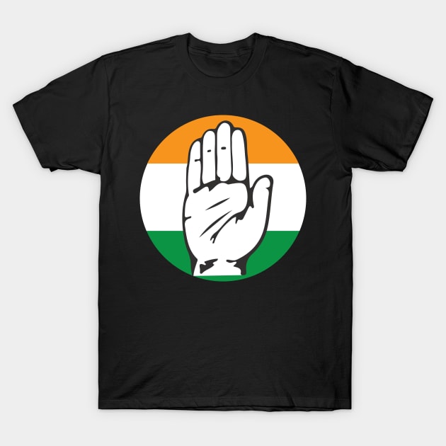 Congress Party of India Hand Symbol T-Shirt by alltheprints